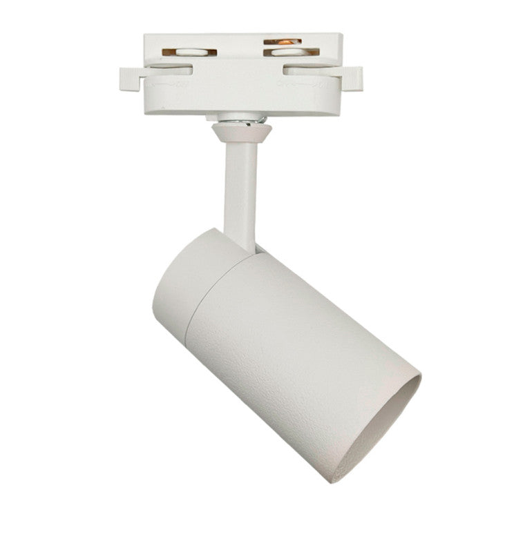 Spot GU10 EOS-S110 blanc grand format sur rail monophasé — éclairage de magasin
