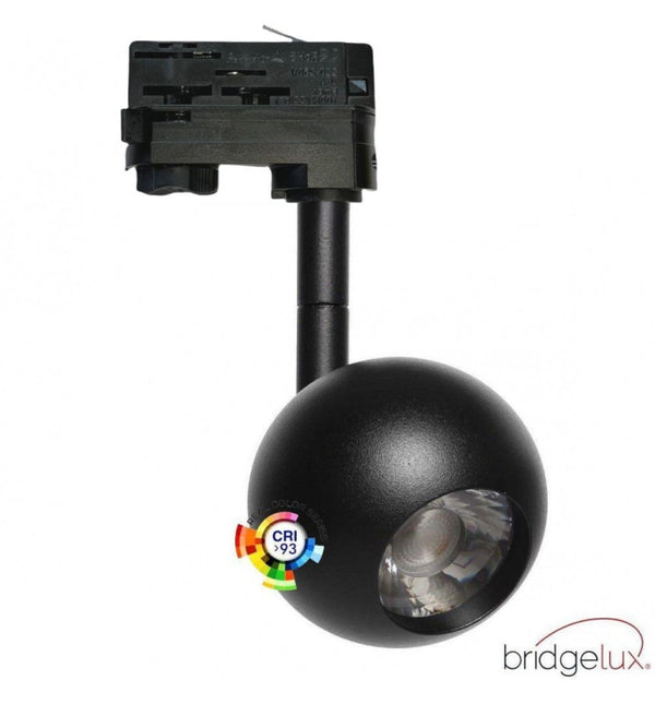Spot LED 10W EOS-S220 noir sur rail triphasé — éclairage de magasin