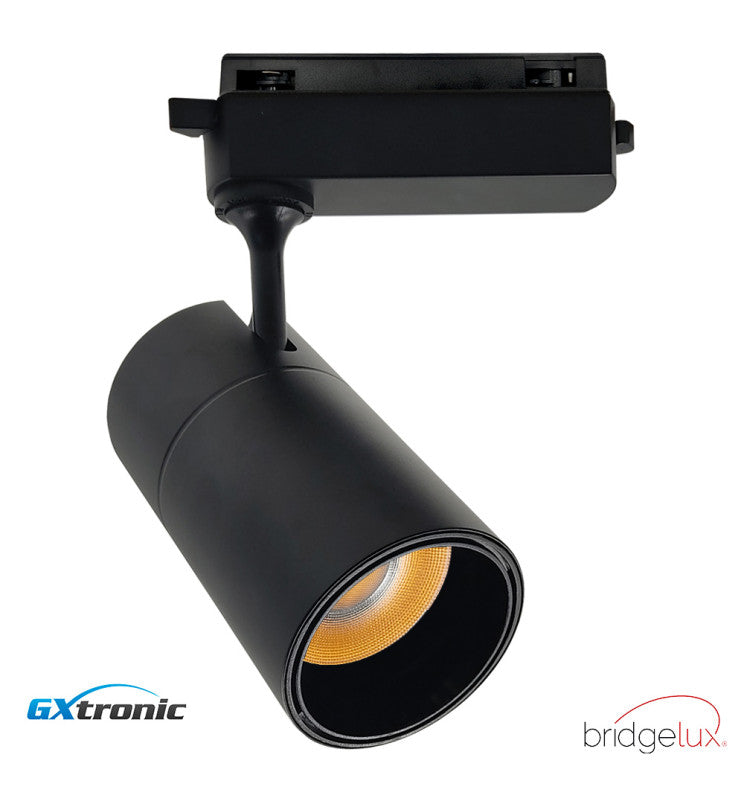 Spot LED 30W EOS-S210 noir sur rail monophasé — éclairage de magasin