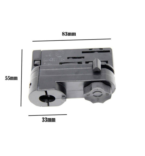 Adaptateur EOS-C240 noir pour rail LED triphasé