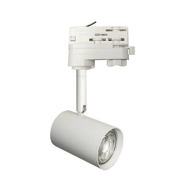 Spot LED 8W EOS-S140 blanc sur rail triphasé — éclairage de magasin