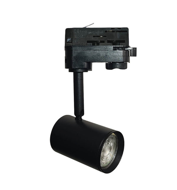 Spot LED 8W EOS-S140 noir sur rail triphasé — éclairage de magasin