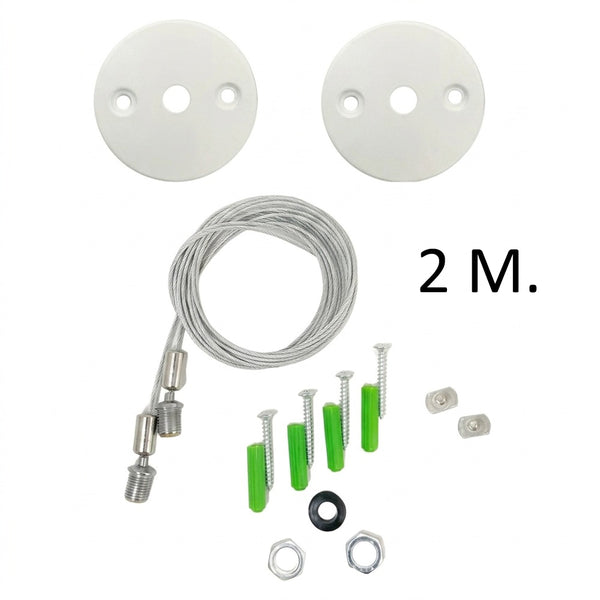 Kit de suspension universel EOS-K310 blanc, câble 2 m pour rail LED