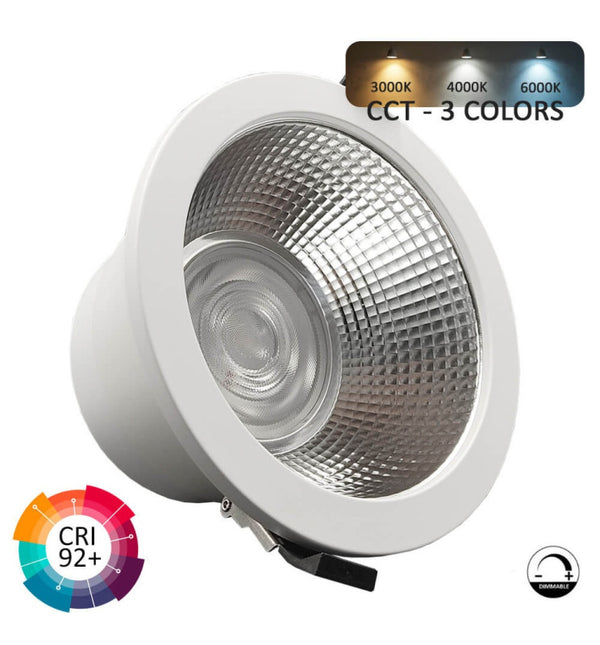 Spot LED encastrable 40W Ø145 mm IP65 dimmable — Downlight EOS-D244