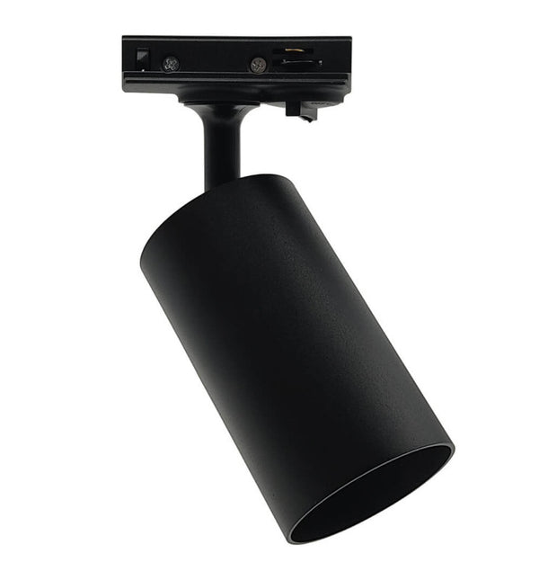 Spot GU10 EOS-S100 noir sur rail monophasé — éclairage de magasin