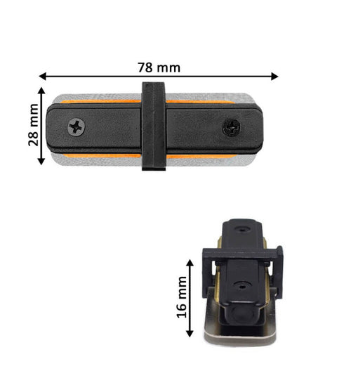 Connecteur en I EOS-C100 pour rail LED monophasé